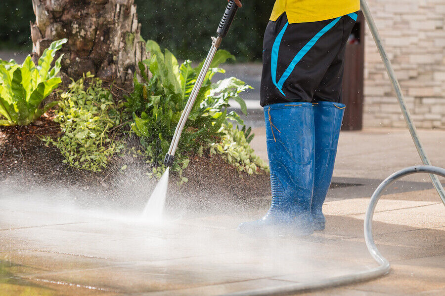 Commercial power washing by Samuels Janitorial Services LLC