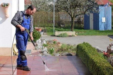 Commercial power washing in Maribel by Samuels Janitorial Services LLC